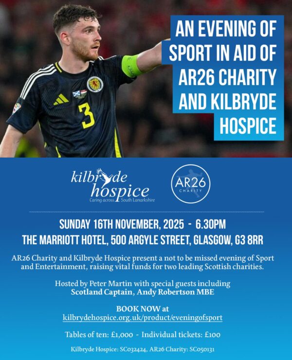 An Evening of Sport in aid of AR26 Charity & Kilbryde Hospice